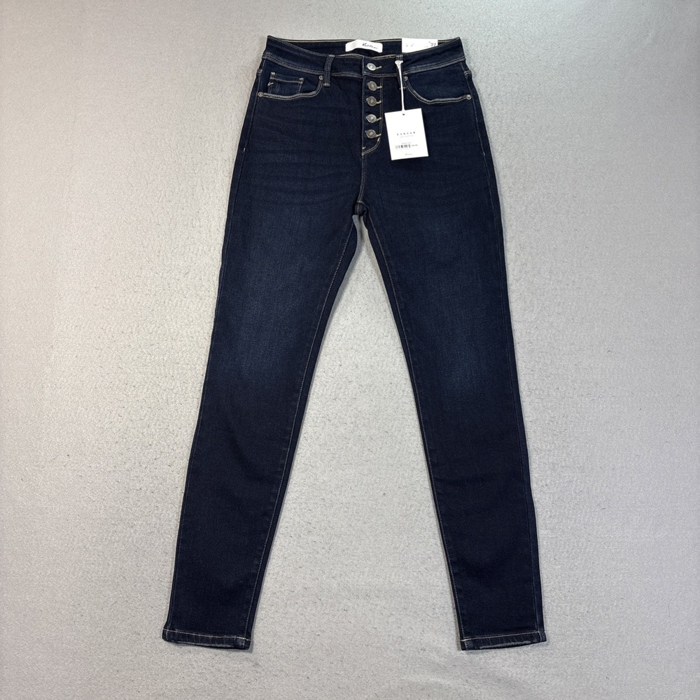 KanCan High Rise Super Skinny Jeans Dark Wash Blue Denim Size 7/27 NWT